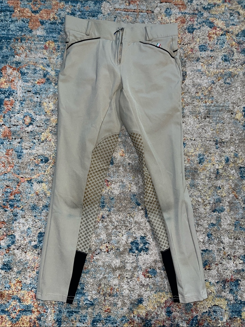 Women's Taupe Equestrian Leggings with Silicone Seat